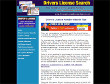Tablet Screenshot of driverslicensenumbersearch.com